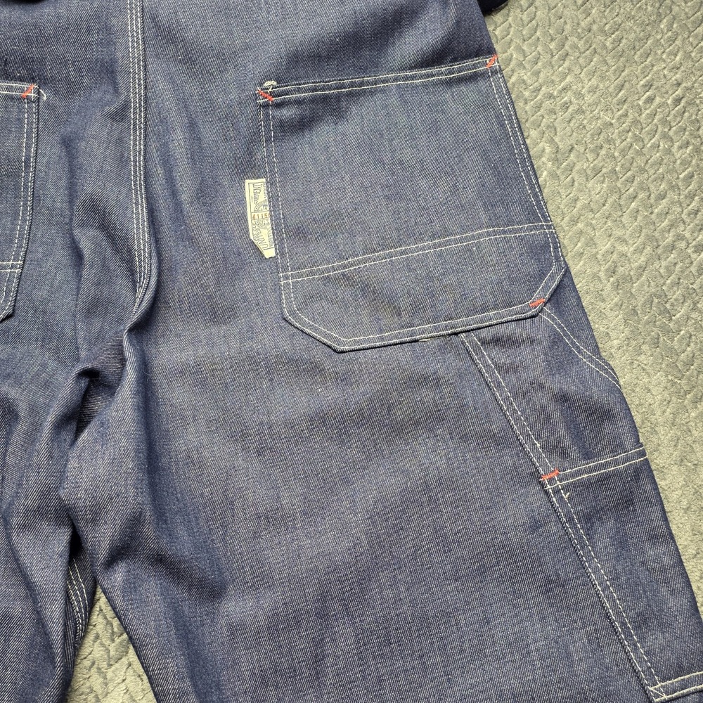 Vintage Montgomery Ward Sanforized Denim Bib Overalls Men's 42x29 Union Made USA - Picture 12 of 16